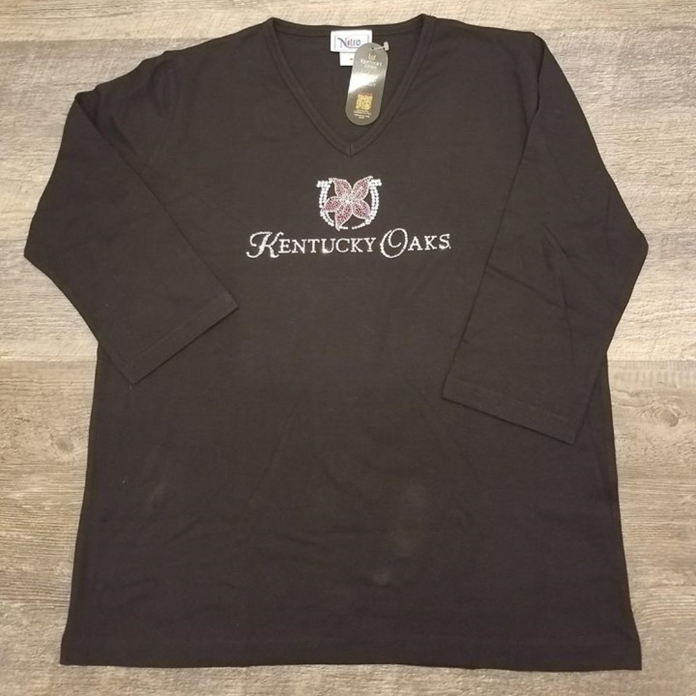 Kentucky Derby Oaks Rhinstone 3/4 Sleeve